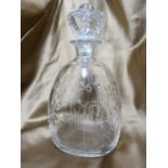 Royal Brierley - A Commemorative decanter and stopper, engraved with panels for -1935 George V