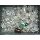 A quantity of glass pharmacy bottle stoppers and decanter stoppers (qty)