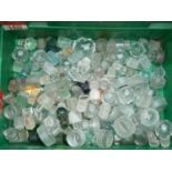 A quantity of glass pharmacy bottle stoppers and decanter stoppers (qty)