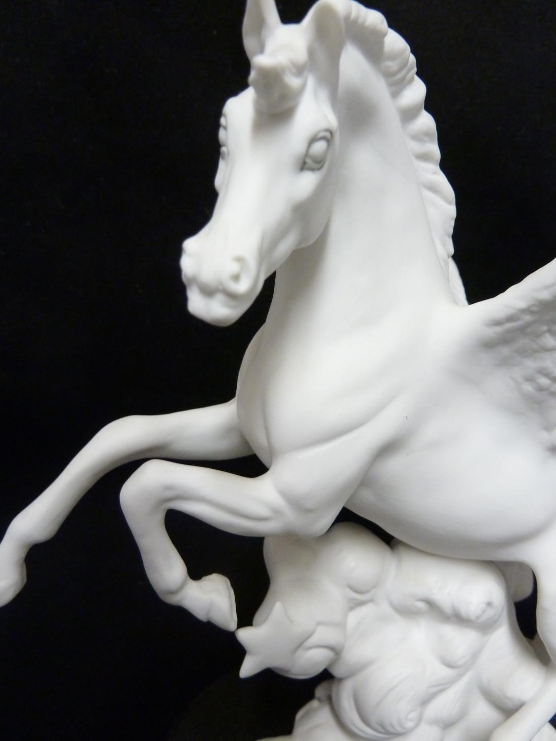 Pegasus - A Royal Doulton figure of a horse with wings atop a cloud with stars, HN3547, together - Image 4 of 5