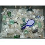 A quantity of glass pharmacy bottle stoppers and decanter stoppers (qty)