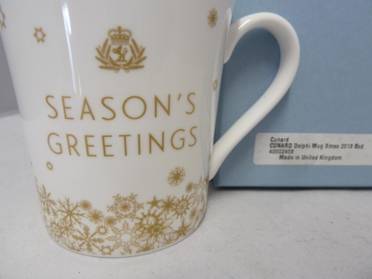 Wedgwood for Cunard - Queen Elizabeth - Queen Mary 2 - Queen Victoria, six 'Seasons Greetings' - Image 11 of 17