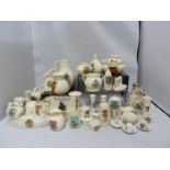 Goss & Other Crested China - including World War I related items - an Arcadian British Ariel Bomb