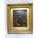 A Chinese imitation Dutch Old Master painting, 37 cm x 32.5cm