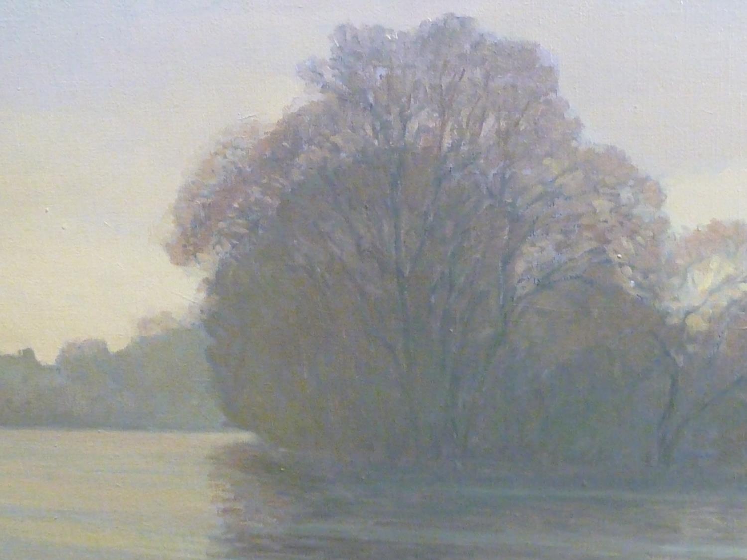 Noel Shepherdson - River with island and pleasure boats, possibly Church Island, Thames , oil on - Image 3 of 5