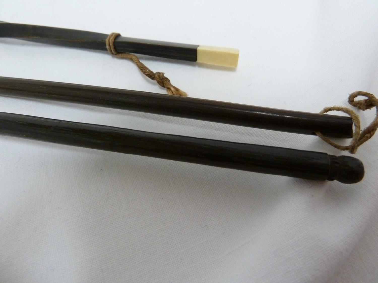 Three bone and turned wood back scratchers, each formed as a hand, 40cm and smaller (3) - Image 2 of 5