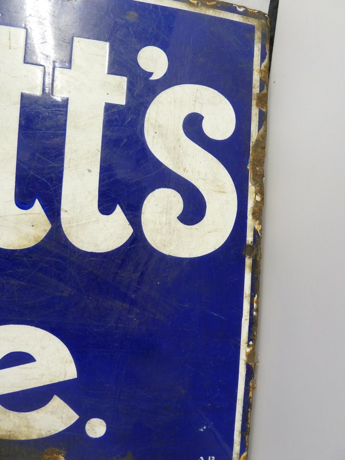 Advertising Interest - A vintage enamel sign for Reckitt's Blue, laundry whitening/bluing agent, - Image 5 of 5