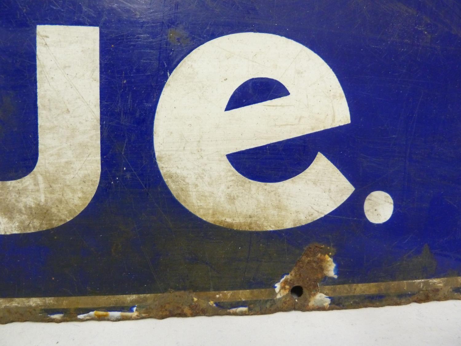 Advertising Interest - A vintage enamel sign for Reckitt's Blue, laundry whitening/bluing agent, - Image 2 of 5