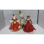 Royal Doulton - Figures, comprising Good Morning Ma'am, HN 2895, 1985; and Stephanie, HN 2811, 1976;