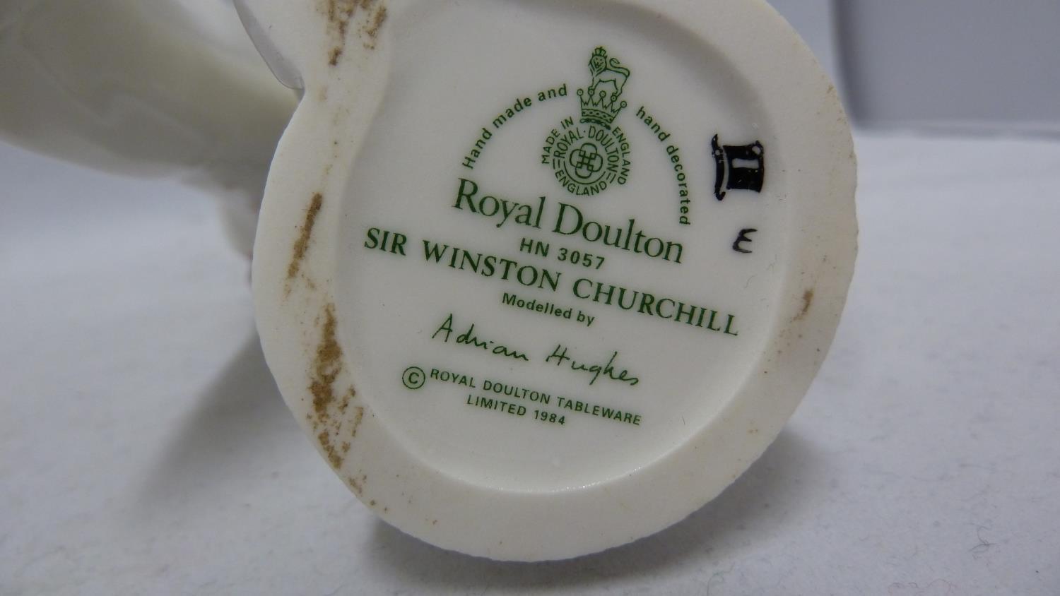 Adrian Hughes for Royal Doulton - Sir Winston Churchill figure, HN 3057, 1984, 27cm high - Image 5 of 6