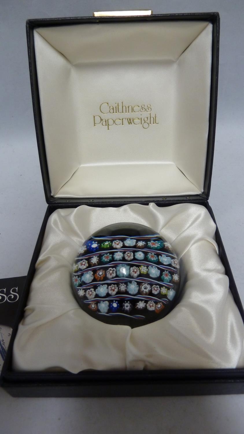 Colin Terris for Caithness Glass Ltd - A Regency Stripe Limited Edition paperweight, formed of