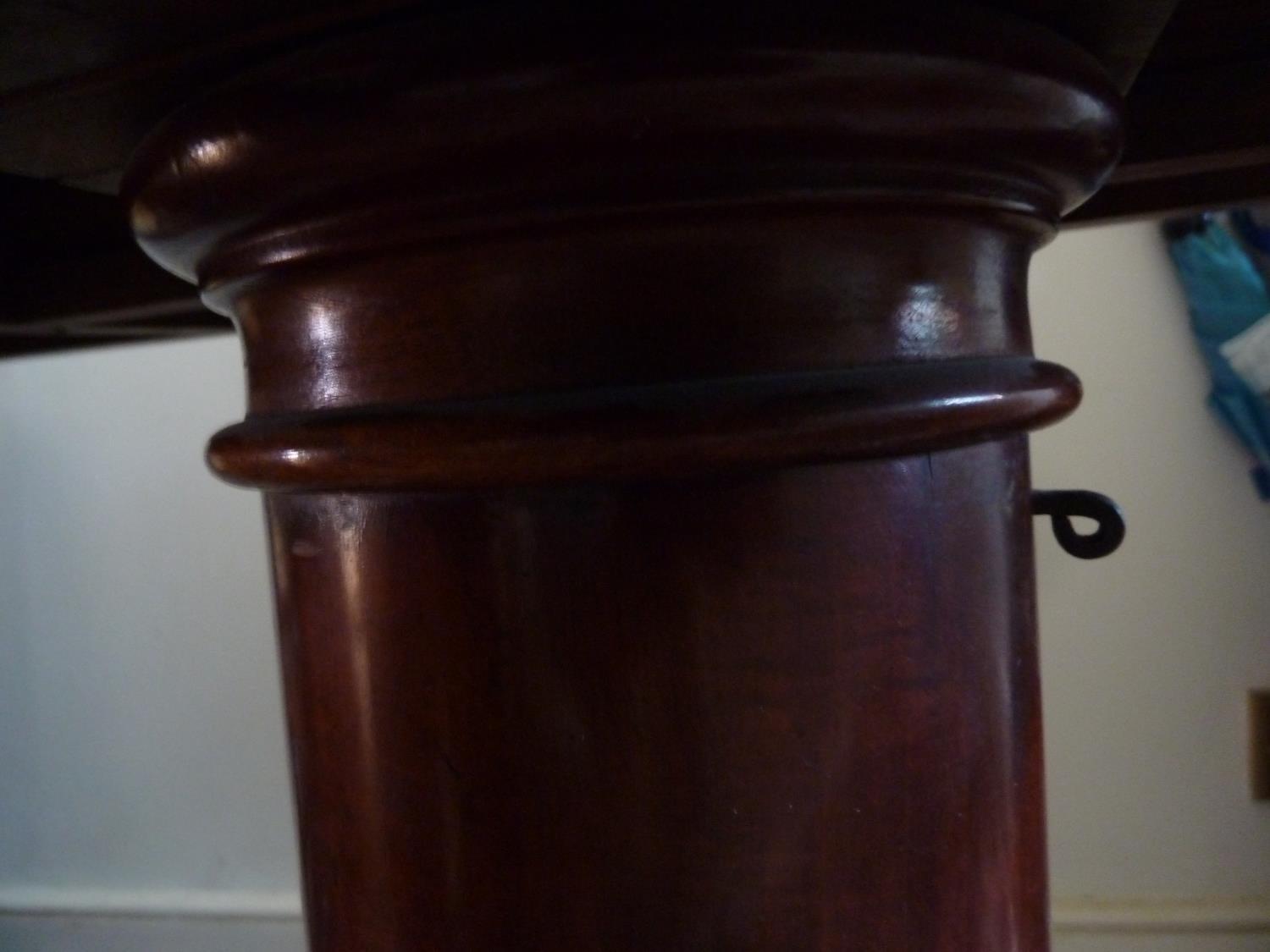 A Regency mahogany invalid or bedroom table with sliding mechanism to position over a bed, w 91 cm x - Image 5 of 9