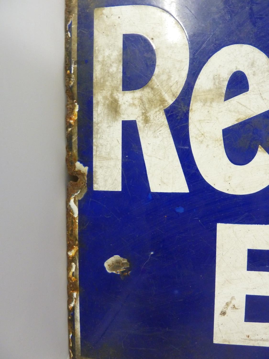 Advertising Interest - A vintage enamel sign for Reckitt's Blue, laundry whitening/bluing agent, - Image 4 of 5