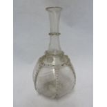 Low Countries - a colourless glass caraffe, of bottle form the body with a fine spiral with