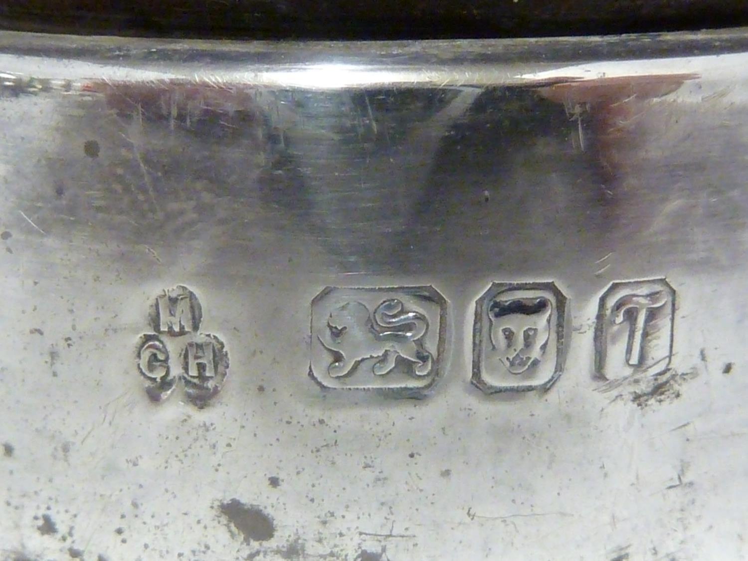 Five silver pepper grinders, various dates and makers - modern; and four green enamelled silver menu - Image 4 of 15