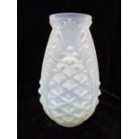 Sabino - a Pineapple opalescent glass vase, marked to base Sabino, France, 26cm high