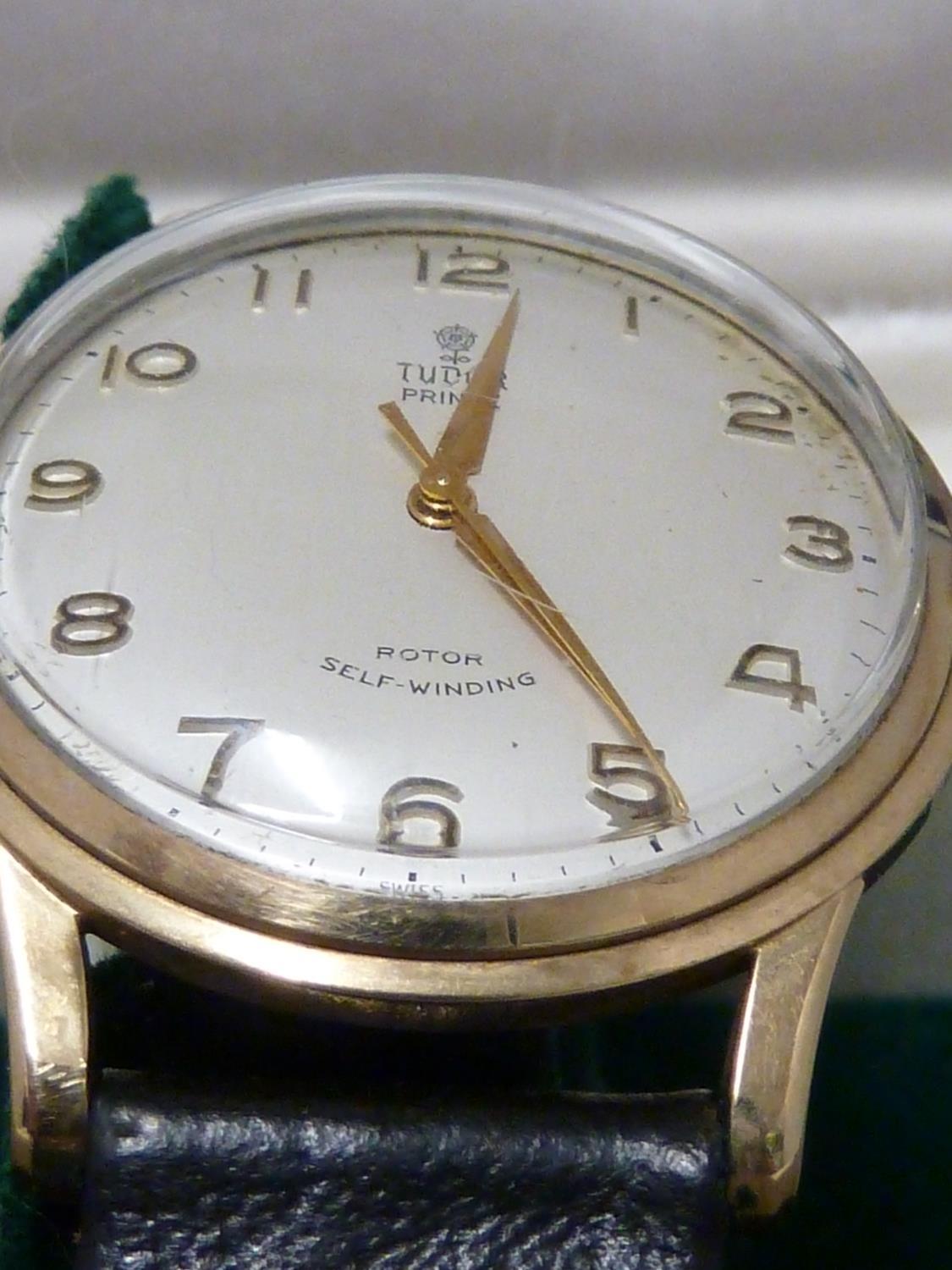 A Vintage Rolex Tudor Prince Rotor self-winding 9ct gold Gentleman's wrist watch; with a Rolex - Image 2 of 14