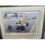 Tony Smith, signed - The Perfect Start, A Shington Green Limited Edition print, signed by Damon Hill