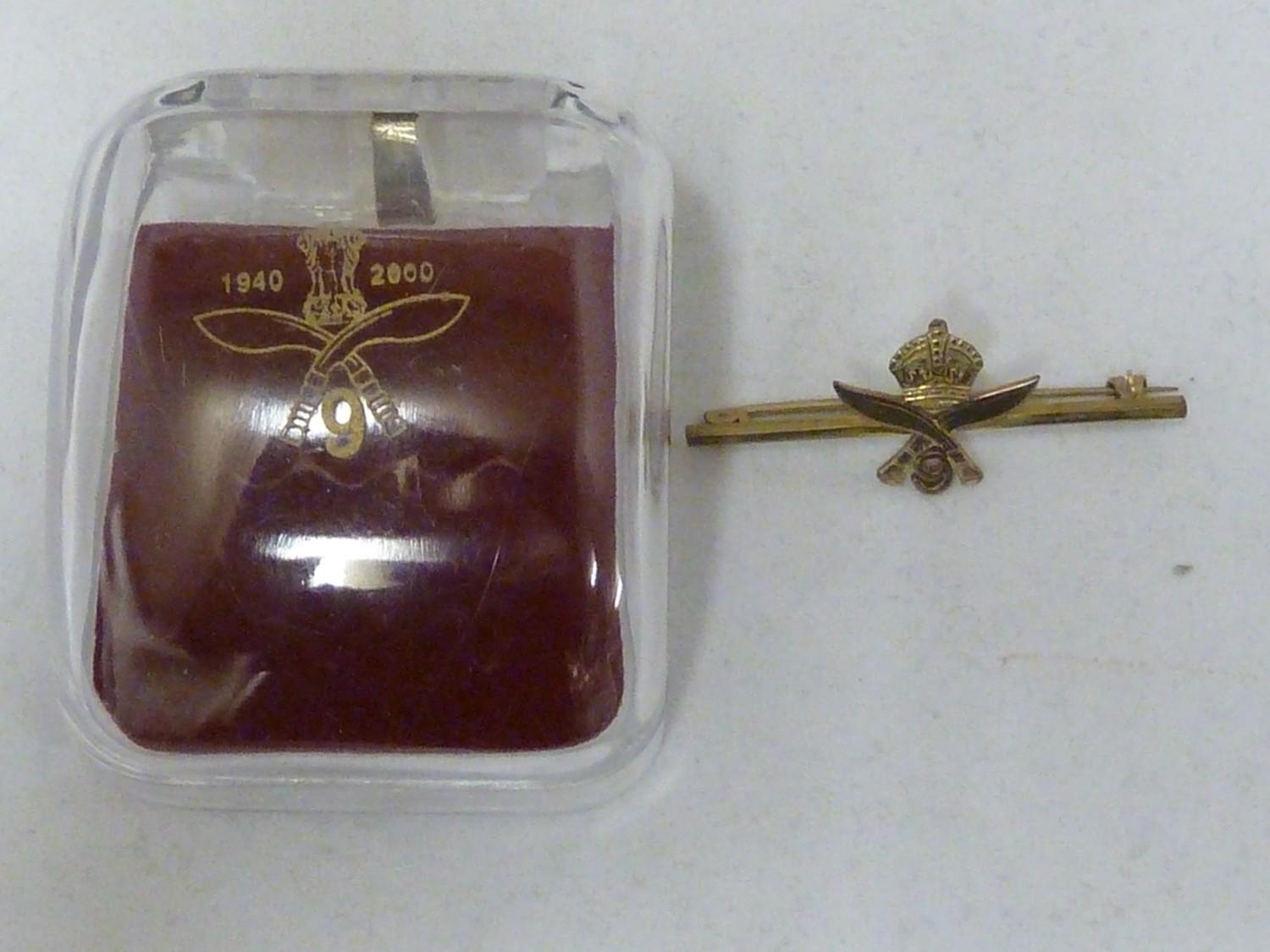 9th Gurkha Rifles Regiment Interest, a 9ct yellow gold sweetheart bar brooch, stamped 9C and - Image 5 of 5