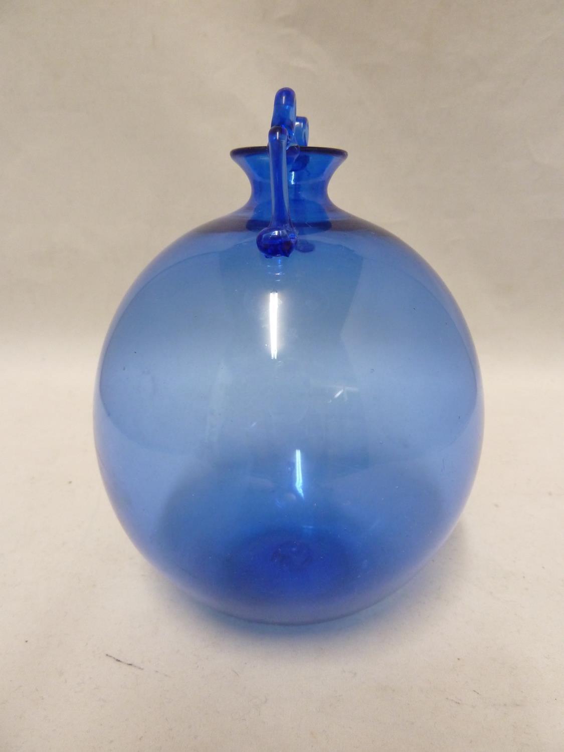 Vittorio Zecchin for Venini Glass - a blue globular glass vase with applied loop twist handles to - Image 2 of 9