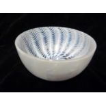 Whitefriars - a white lattice small size bowl, 11.8cm max approx