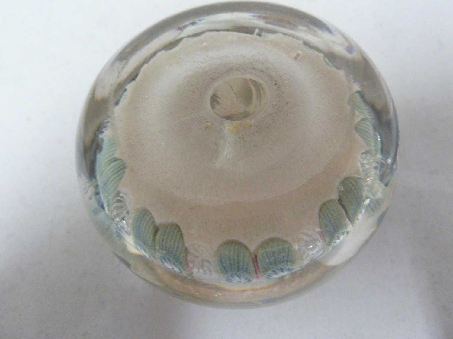 Edinburgh - a glass flower paperweight ; and 3 millifiori Vasart/Strathern paperweights (4) - Image 6 of 8