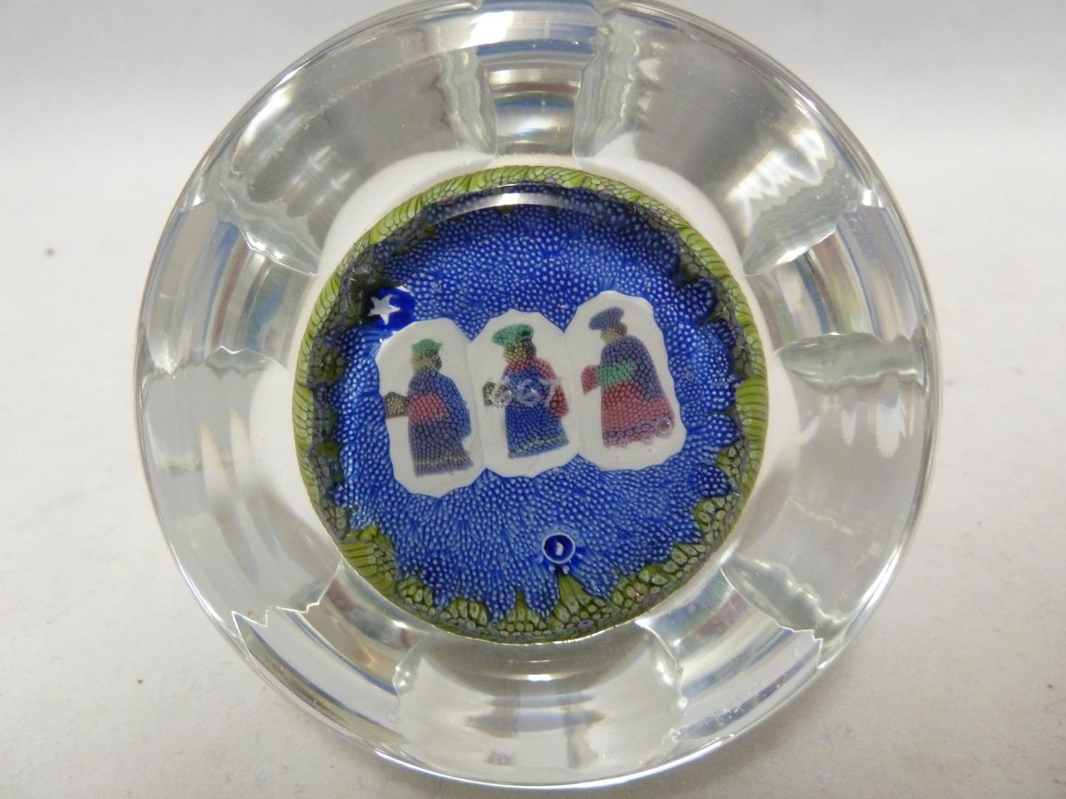 Geoffrey Baxter for Whitefriars - a Three Wise Men Christmas glass paperweight, Limited Edition of - Image 4 of 4