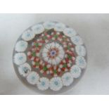 Baccarat - a small size glass paperweight, garland millifiori, 4.5cm diam