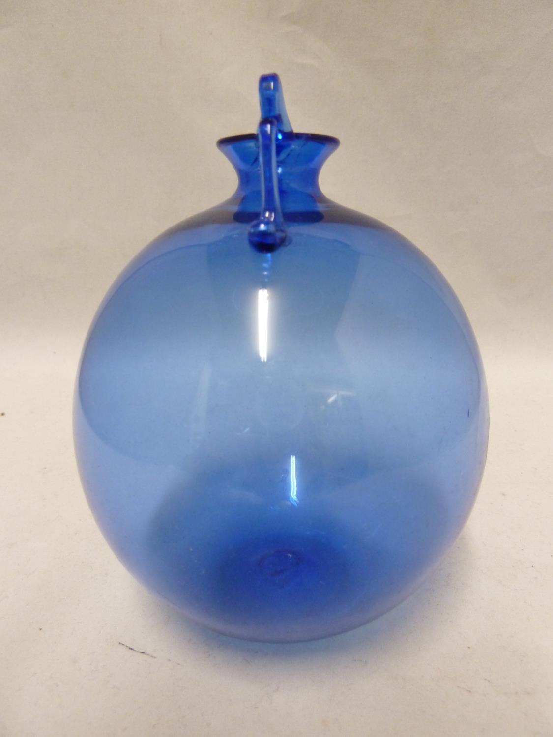 Vittorio Zecchin for Venini Glass - a blue globular glass vase with applied loop twist handles to - Image 4 of 9
