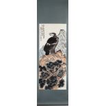 A CHINESE 'BIRD OF PREY' HANGING SCROLL - LI KUCHAN