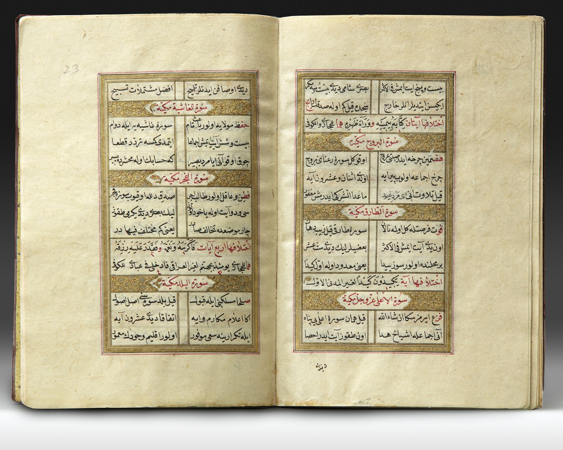 AN OTTOMAN MANUSCRIPT IN TURKISH IN TEN READINGS OF QURAN WITH COMMENTS IN ARABIC - Image 3 of 3