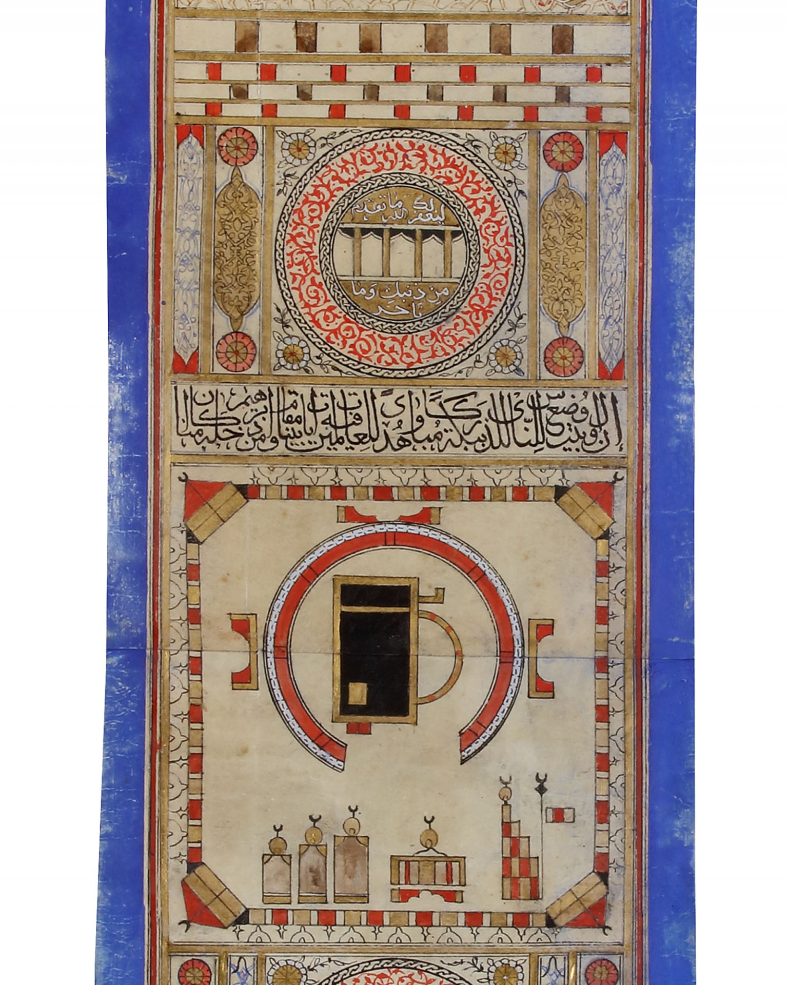 AN ILLUMINATED HAJJ SCROLL - Bild 4 aus 7