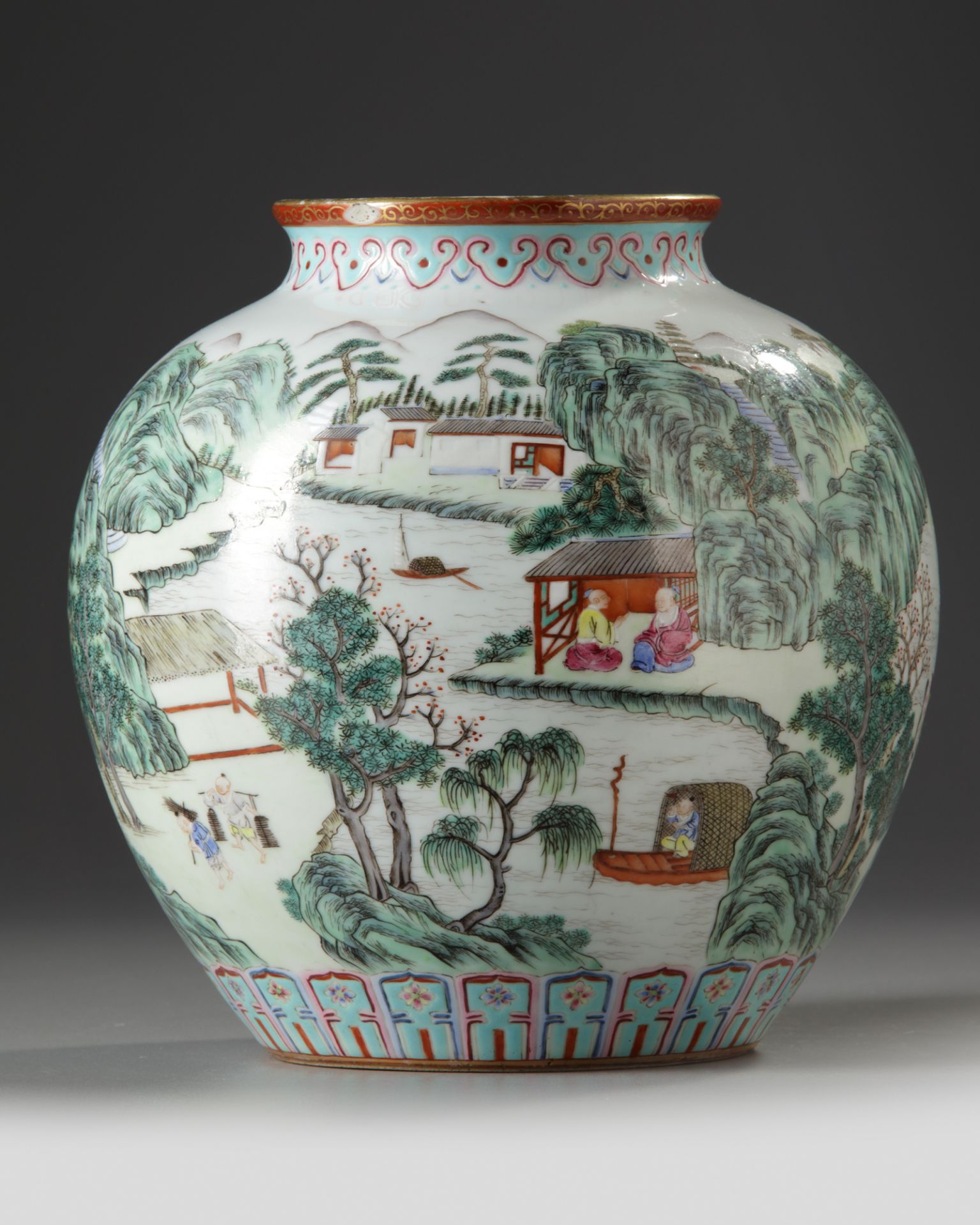 A CHINESE FAMILLE ROSE JAR