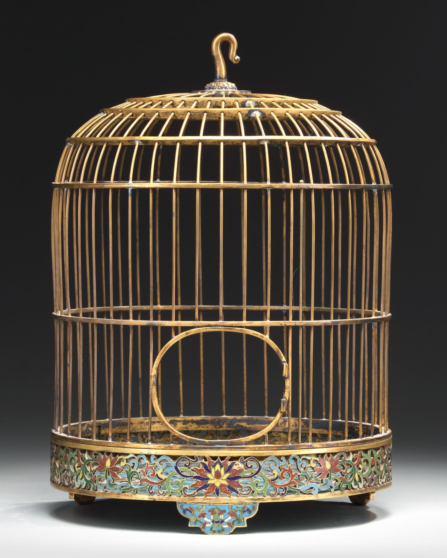 A CHINESE CLOISONNÉ ENAMEL BIRD CAGE - Bild 4 aus 12