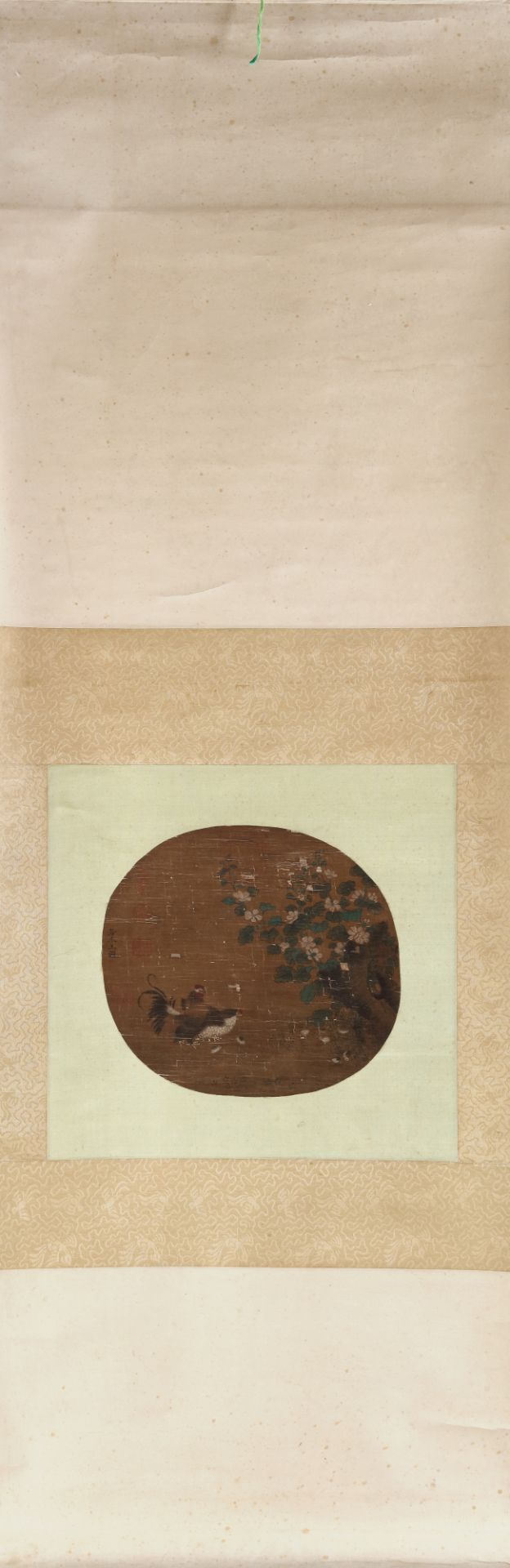 A CHINESE 'COCKERELS' HANGING SCROLL - WANG RUOSHUI - Bild 2 aus 2