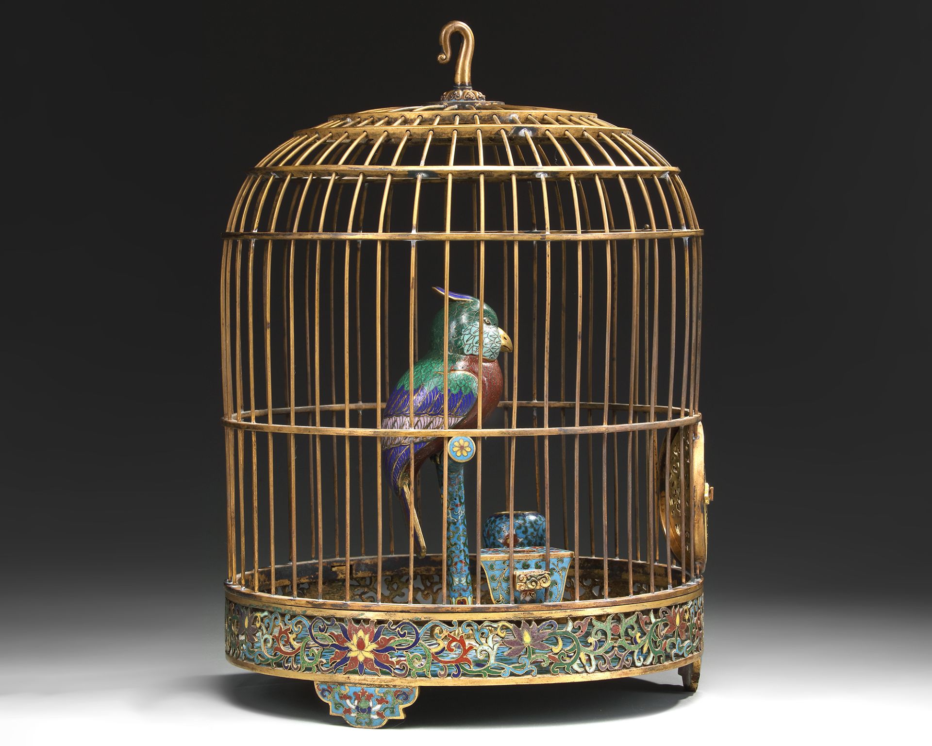 A CHINESE CLOISONNÉ ENAMEL BIRD CAGE - Bild 3 aus 12