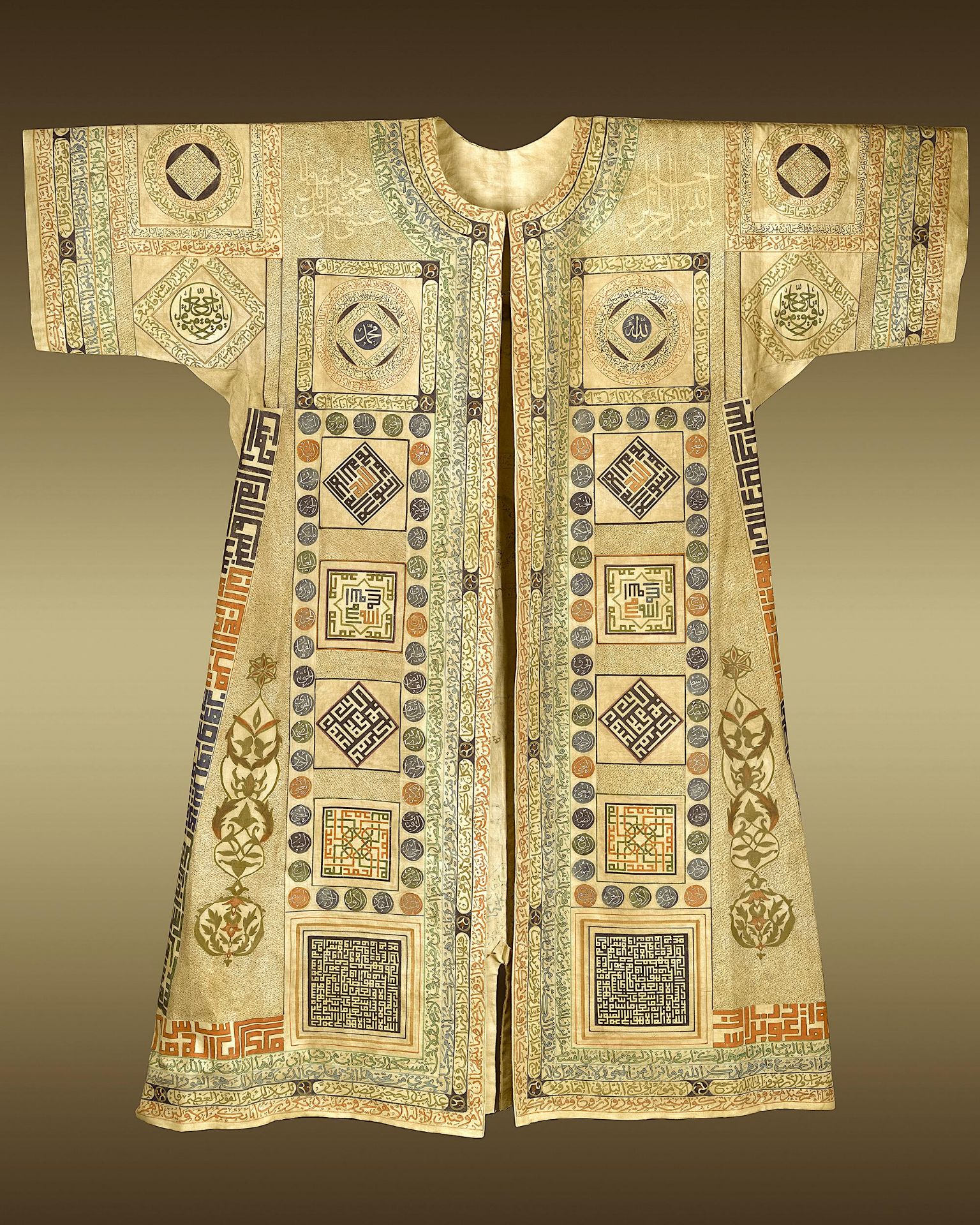 A LARGE OTTOMAN TALISMANIC SHIRT (JAMA)