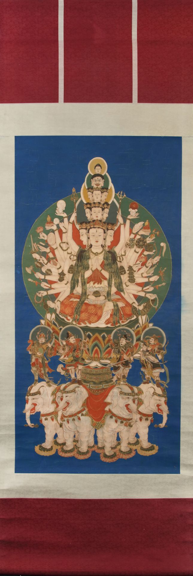 A CHINESE 'AVALOKITESVARA' HANGING SCROLL