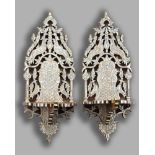 A PAIR OF OTTOMAN WOODEN MOTHER-OF-PEARL INLAID TURAN HOLDERS