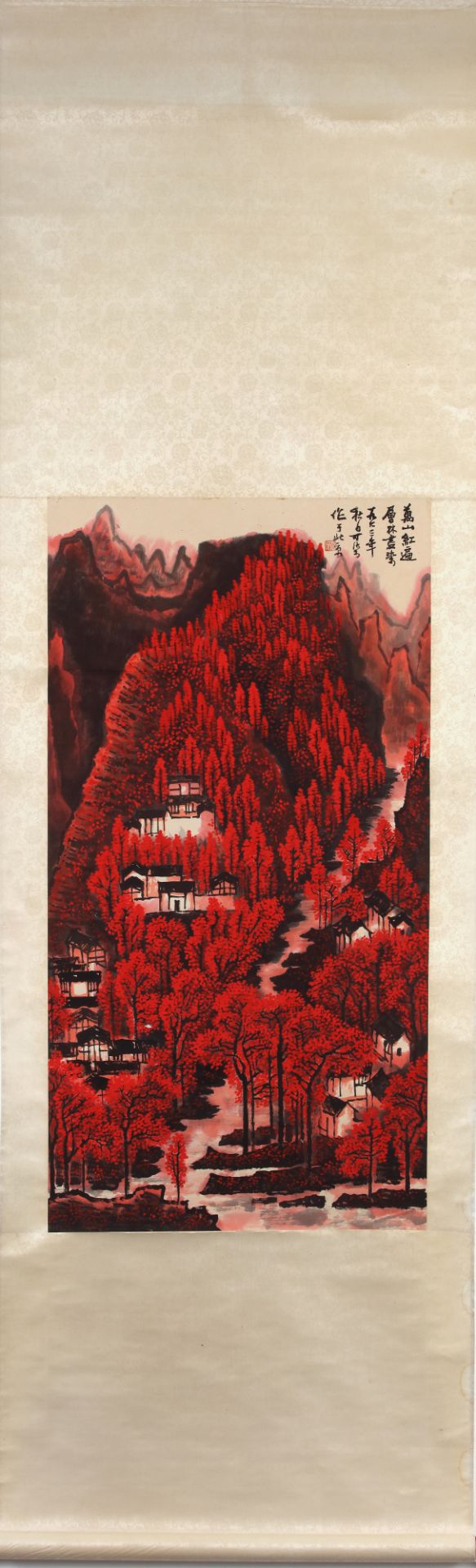 A CHINESE 'AUTUMN LANDSCAPE' HANGING SCROLL - LI KERAN