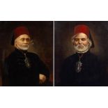 TWO FRAMED PAINTINGS DEPICTING IMPORTANT OTTOMAN PASHAS