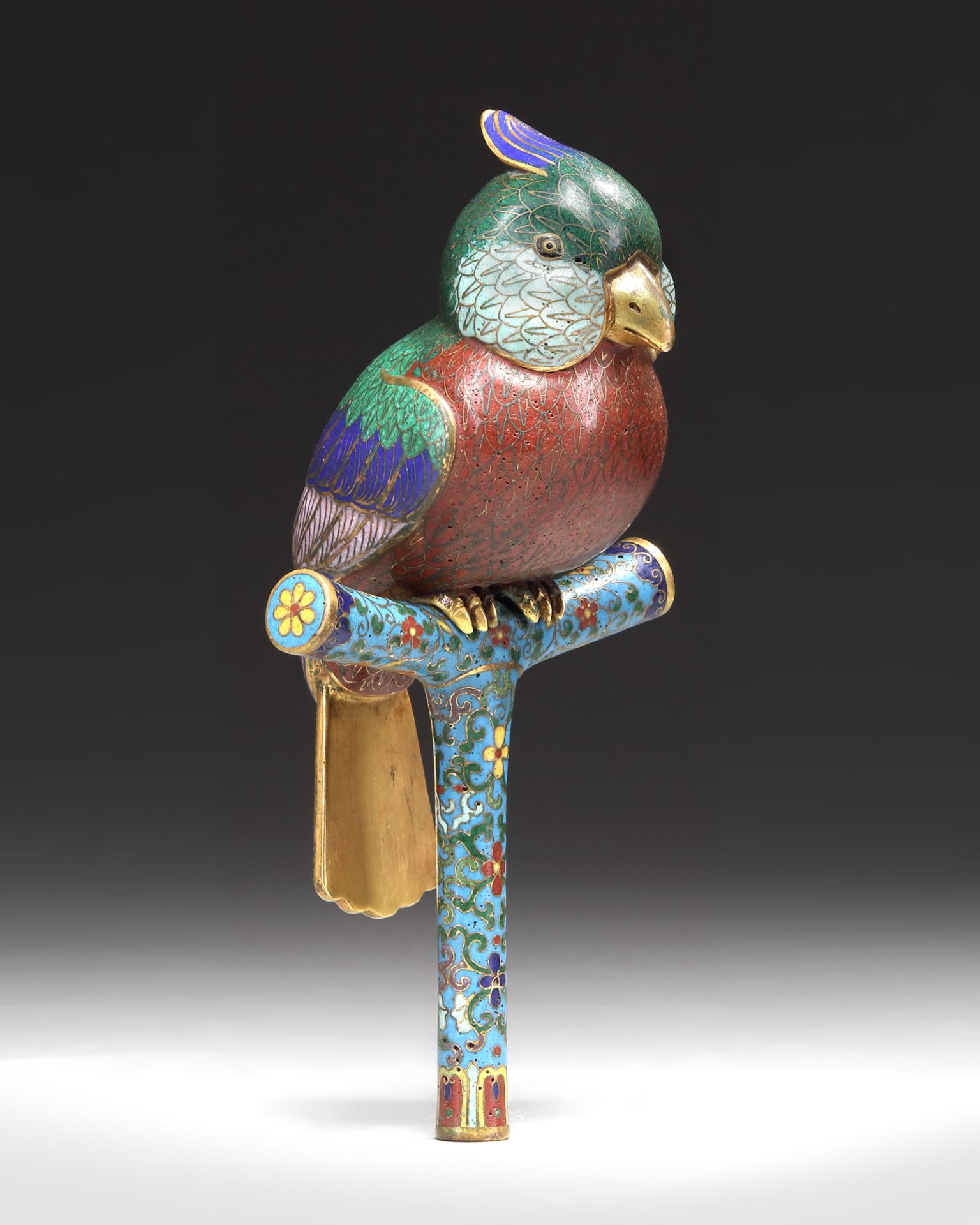 A CHINESE CLOISONNÉ ENAMEL BIRD CAGE - Bild 5 aus 12