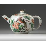 A CHINESE FAMILLE VERTE TEAPOT