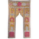 AN OTTOMAN MIHRAB BROCADE DOOR DECORATION