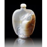A CHINESE MOTHER-OF-PEARL SNUFF BOTTLE