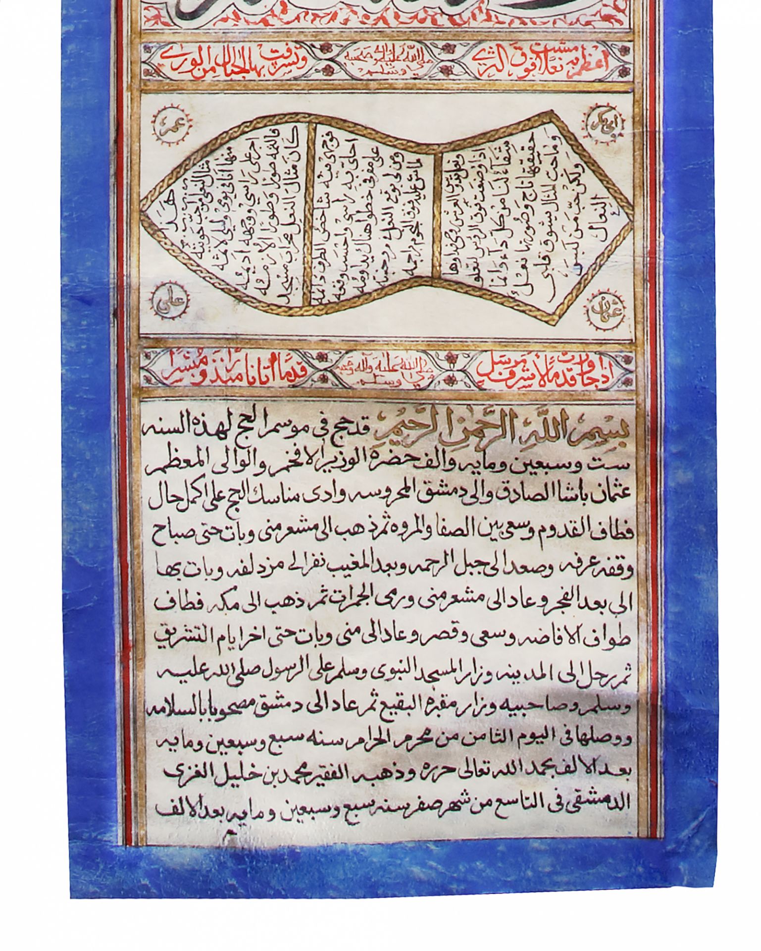 AN ILLUMINATED HAJJ SCROLL - Bild 5 aus 7