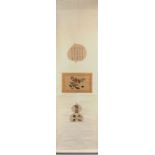 A CHINESE 'WATER CHESNUT' HANGING SCROLL - SHU YI GUI