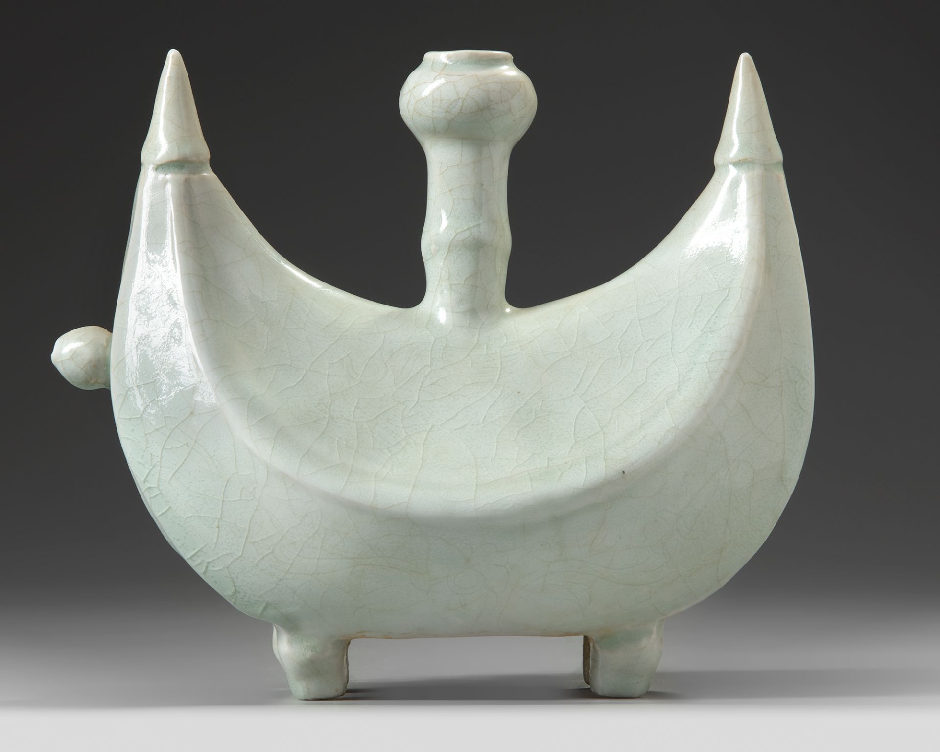 A CHINESE QINGBAI-GLAZED PILGRIM FLASK FOR THE ISLAMIC MARKET