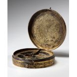 A GILT PERSIAN 'QIBLA' INDICATOR, FOR FINDING MECCA