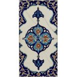 A PAIR OF RARE AND FINE IZNIK TILES, OTTOMAN, TURKEY, 16TH CENTURY